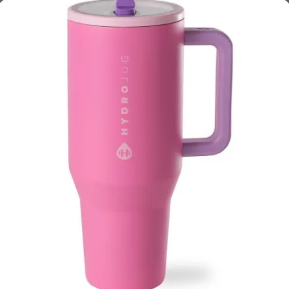 HydroJug Vibrant Pink Bottle with Purple Handle